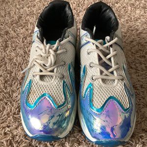 blaze fire holographic platformed shoes!